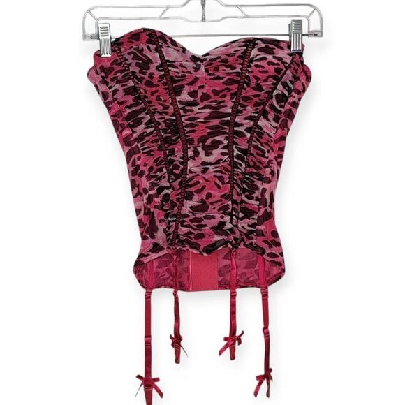 Victoria's Secret Sexy Little Things Vintage Y2K Gyaru Hot Pink Black Cheetah Bu